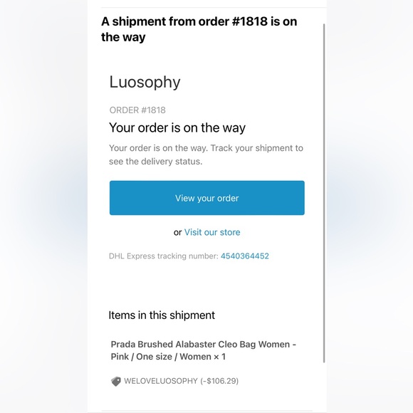 Prada Brushed Alabaster Cleo Bag Pink - Picture 11 of 11